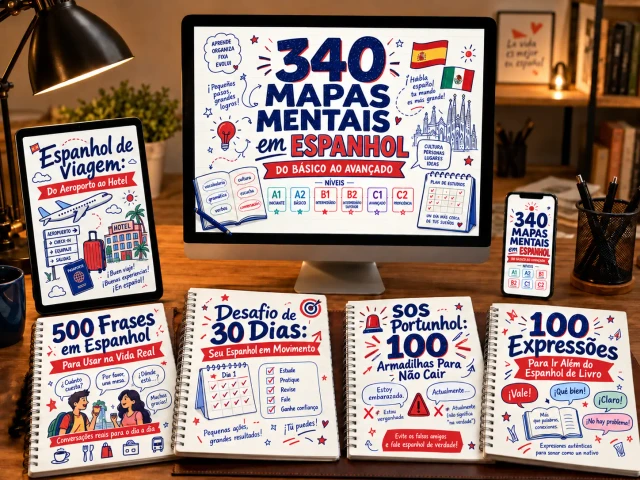 Mockup do Kit Completo de Mapas Mentais em Espanhol